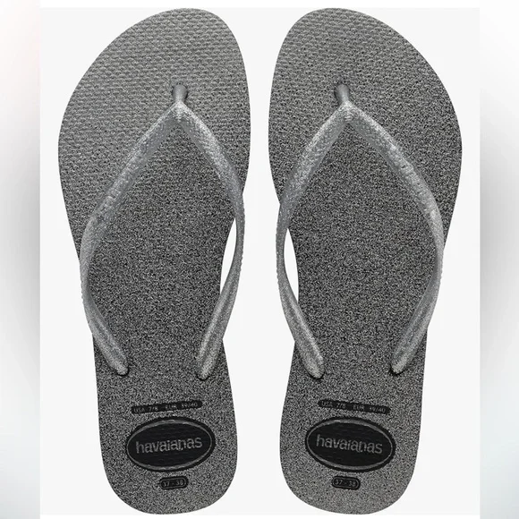 •HAVIANAS•NWT SLIM GLOSS FLIP FLOP SANDAL BLACK SIZE 41/42 (11-12) - Picture 4 of 6